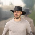 Pánský hladký kožený stetson Barmah hats z klokaní kůže tmavě hnědá – Zbozi.Blesk.cz