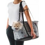 JK ANIMALS taška Grey Lux M stylová taška pro malé a střední psy 50 x 30 x 31 cm – Zboží Dáma