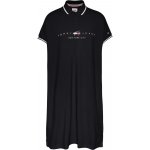 Tommy Hilfiger Tommy Jeans dámské košilové šaty TJW modern logo polo dress černá – Zboží Dáma