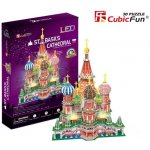 CubicFun 3D puzzle svítící Chrám Vasila Blaženého 224 ks – Zboží Dáma