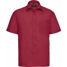 Russell Collection popelínová košile z polybavlny 65% polyester 35% bavlna Z935 klasická červená