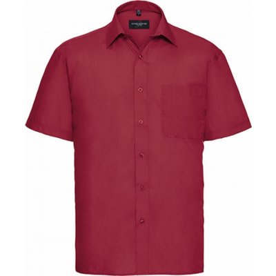 Russell Collection popelínová košile z polybavlny 65% polyester 35% bavlna Z935 klasická červená