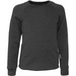 Crawler Merino tričko dlouhý rukáv kulatý výstřih dětské grafitová – Zboží Dáma