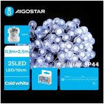 Aigostar LED Venkovní řetěz 25xLED/3xAA/8 funkcí 2,8 m IP44 studená bílá | B10303K4R – Hledejceny.cz