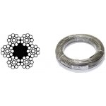 Lano ocelové 6x19S-FC, holé, 10mm, svazek 50m – Sleviste.cz