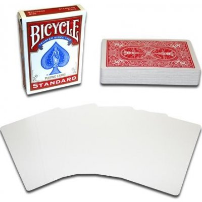 Kouzelnické karty Bicycle Blank Face červené