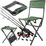 Verk Group Židle Rybářské křeslo s rukojetí odstíny zelené – Zboží Mobilmania