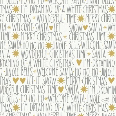 Duni ubrousky papírové 3V Playful Message 50ks 33x33cm – Zboží Dáma