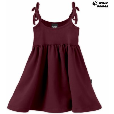 Jožánek dívčí šaty s vázáním na ramenou bordó – Sleviste.cz