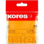 Kores Samolepicí bločky 75x75 / 100 lístků oranžová (47074) – Hledejceny.cz