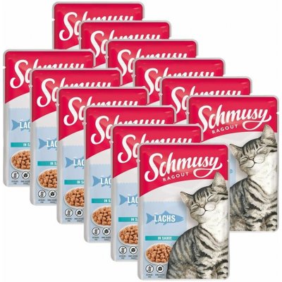 Schmusy Ragout losos v omáčce 12 x 100 g – Hledejceny.cz