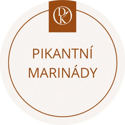 Davídkovo koření Etiketa Pikantní marinády béžová průměr 4,5 cm 1 ks – Sleviste.cz