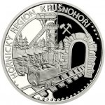 Česká mincovna platinová mince UNESCO Hornický region Krušnohoří proof 1 oz