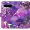 Pouzdro a kryt na mobilní telefon Pouzdro iSaprio Flip s kapsičkami na karty - Purple Marble Samsung Galaxy S10