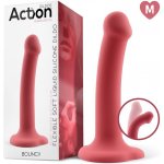 Action Bouncy Liquid Silicone Dildo 7″ 18 cm Burgundy – Zboží Dáma