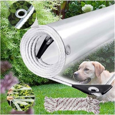 Průhledná plachta s očky, průhledná plachta, nepromokavý potah, 450 g/m², průhledná krycí fólie, – Zboží Mobilmania