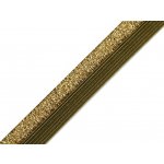 Lemovací pruženka půlená / lampas šíře 17 mm s lurexem, střední, 12 zelená khaki zlatá – Zboží Mobilmania