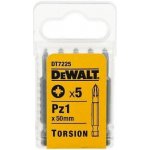 DeWALT Křížový šroubovací nástavec Torsion Pozidrive Pz1 50 mm 5 ks DT7225 – Zboží Dáma