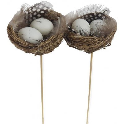 Zápich hnízdo s vajíčky, 2 ks X5776 – Zboží Dáma