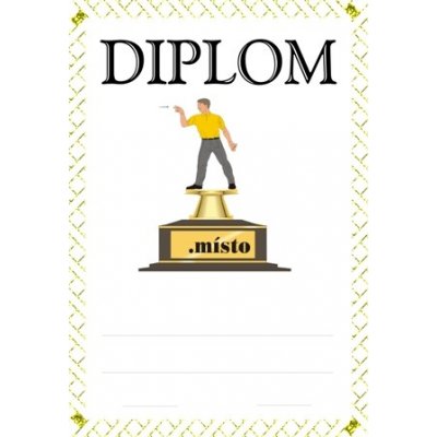 VIZINGR Šipky diplom A4 č.52 Šipky č.52 BEZ TEXTU – Hledejceny.cz