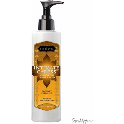KamaSutra Intimate Caress Luxury Shave Cream Coconut Pineapple - Luxusní krém na holení Kokos-Ananas 250 ml – Zboží Dáma