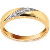 Prsteny iZlato Forever Neobyčejný prsten zdobený diamanty BSBR102