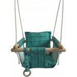 Rappa Dvěděti dětská textilní houpačka 100% bavlna tyrkysová – Zboží Dáma