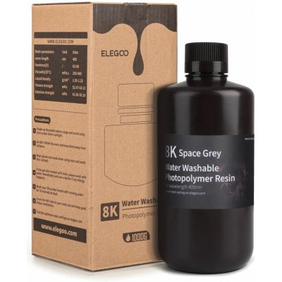 Elegoo Water Washable Resin 8K 1kg vesmírná šedá 50.103.0128 – Zboží Živě