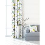 Závěs dekorační nebo látka, OXY Sovy, žlutomodrý, 150 cm 150 cm – Hledejceny.cz