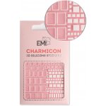 E.Mi Charmicon 3D Silicone Stickers 161 Squares White samolepka – Zboží Mobilmania