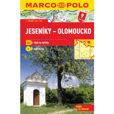 Jeseníky Olomoucko mapa 1:100 000 + průvodce na víkend