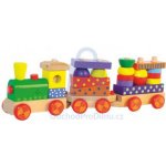 WOODY-Skládací vlak s potiskem světlem a zvukem dva vagony – Sleviste.cz