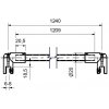 Sprchové kouty Süd-Metall Stabilizační tyč kulatá, průměr 12,5 mm, sklo/sklo