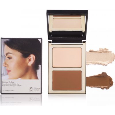 SOSU Cosmetics Paletka s krémovým bronzerem a rozjasňovačem 2 x 4,5 g – Zboží Dáma