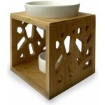 Housedecor Aroma lampa Pattern bílá Bambus s keramickou miskou – Hledejceny.cz