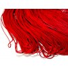 Korálkování Bavlněná voskovaná šňůra - červená - ∅ 1 mm - 1 m