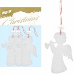 Anděl dřevěný stříbrný set 5x7,3cm/3ks – Hledejceny.cz