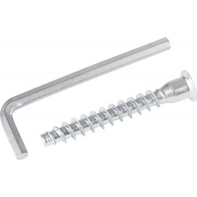 Walteco Šroub spojovací konfirmát 7x50mm + klička, 20 ks – Zboží Mobilmania