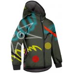 UNUO Dětská softshellová bunda s fleecem Fantazie khaki – Zboží Dáma