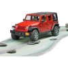 Model Bruder Auto model Jeep Wrangler plast 2525 červená 1:16