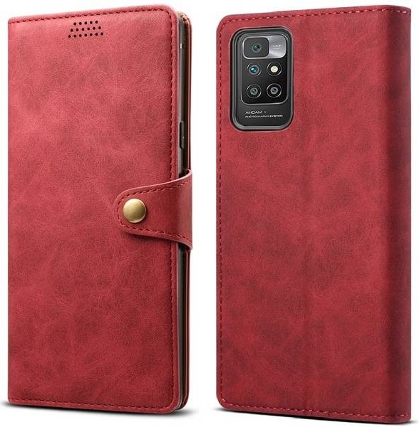 Pouzdro Lenuo Leather Xiaomi Redmi 10, červené