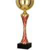 Pohár a trofej Kovový pohár Zlato-červený 24,5 cm 8 cm