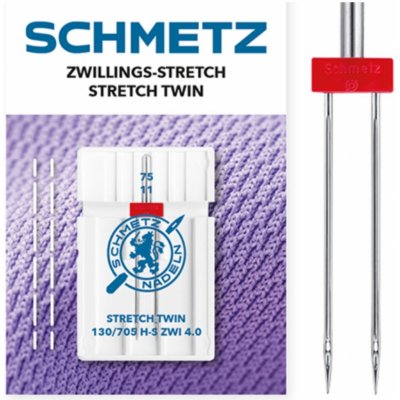 Schmetz strojové dvojjehly Stretch, 4,0/75 – Hledejceny.cz