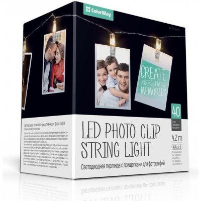 COLORWAY LED fotokolíčky 40 LED délka 4,2 m teplá bílá napájení 3x AA – Hledejceny.cz