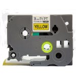 Kompatibilní páska s Brother TZ-FX661/TZe-FX661 36mm x 8m, flexi, černý tisk/žlutý podklad – Zboží Živě