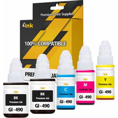 Inkoust 4INK Canon GI-490XL CMYK - kompatibilní – Zboží Mobilmania