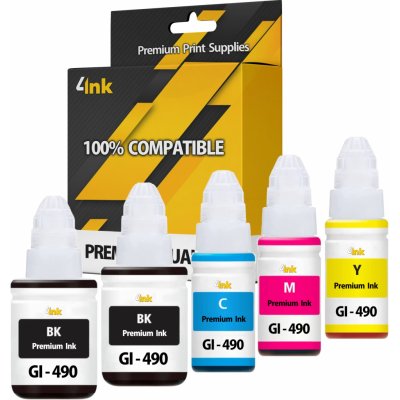 Inkoust 4INK Canon GI-490XL CMYK - kompatibilní – Hledejceny.cz