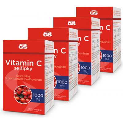 GS Vitamin C 1000 se šípky 4 x 120 tablet – Hledejceny.cz