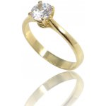 Zlatý zásnubní prsten se zirkonem 292 – Sleviste.cz