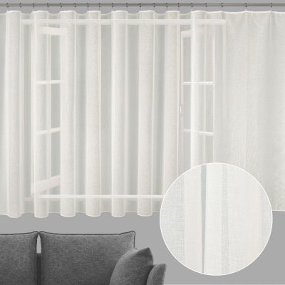 Záclona - krémově režný vzor s olůvkem ZAC-020 výška 160 cm Pouze metráž – Hledejceny.cz